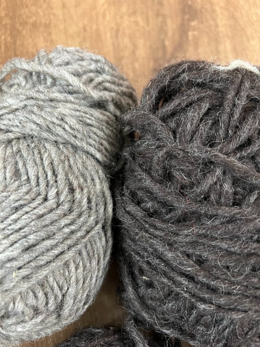 Natural Fiber Wool Hand Spun Brown Tan Yarn Bundle